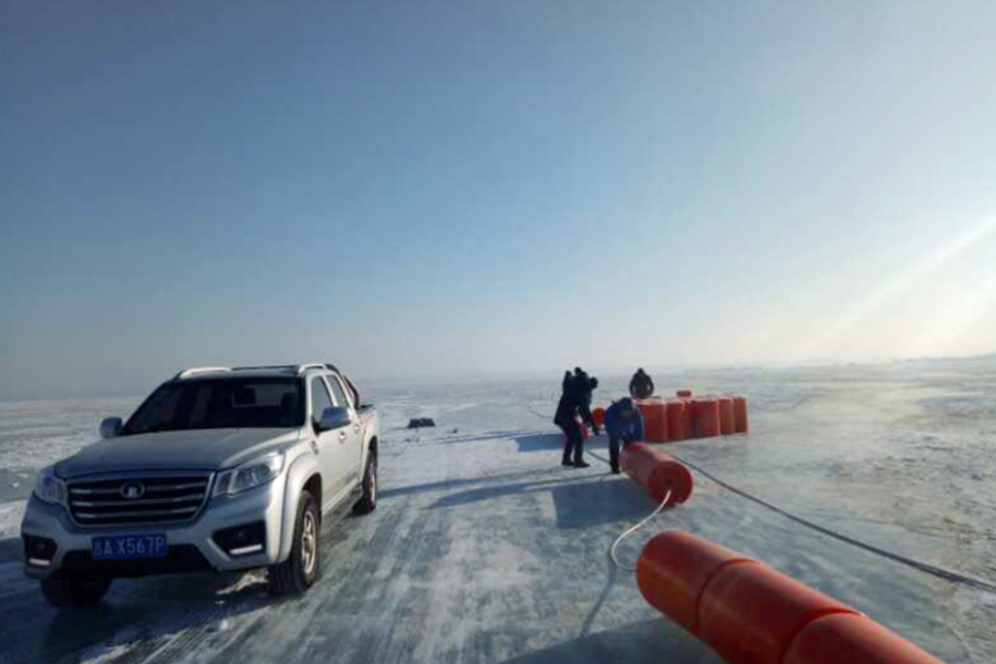 Ice surface installation in Yanbian, Liaoning